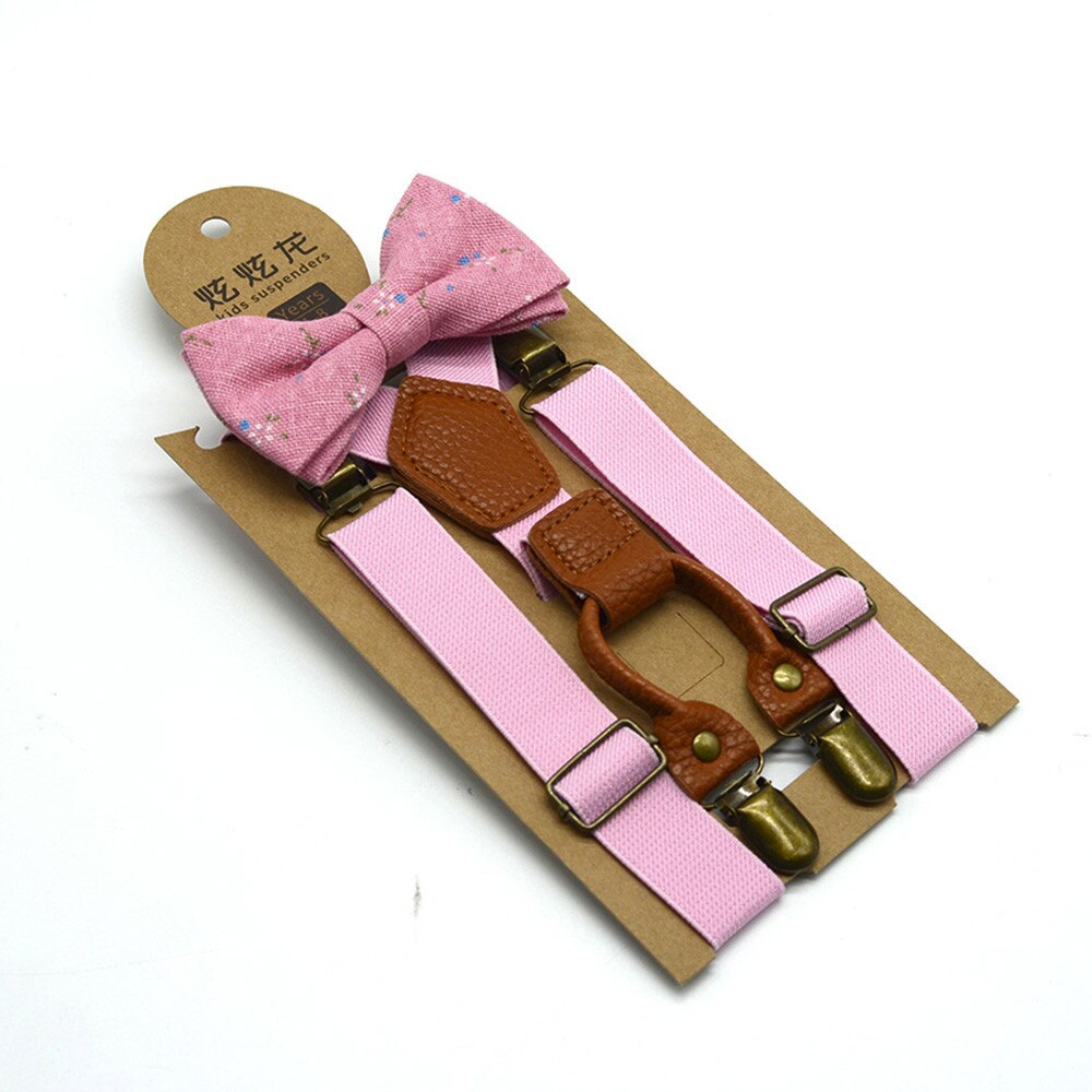 Boys Suspenders Bow Tie Set